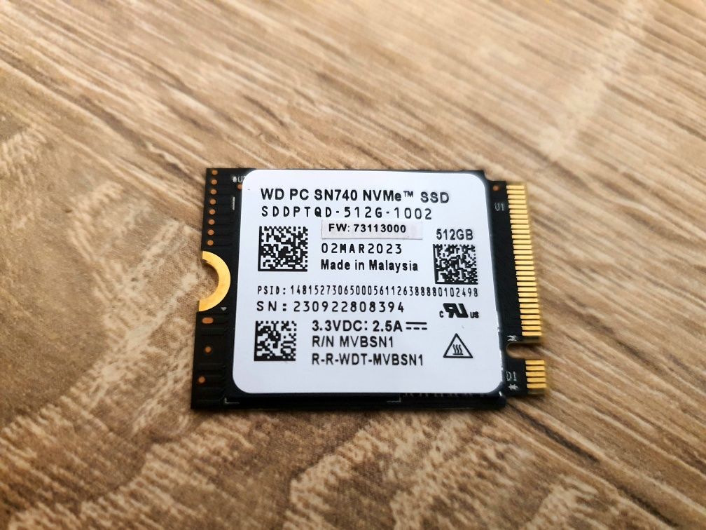 SSD 2230 WD740 512 Gb оригинал легкое б/у