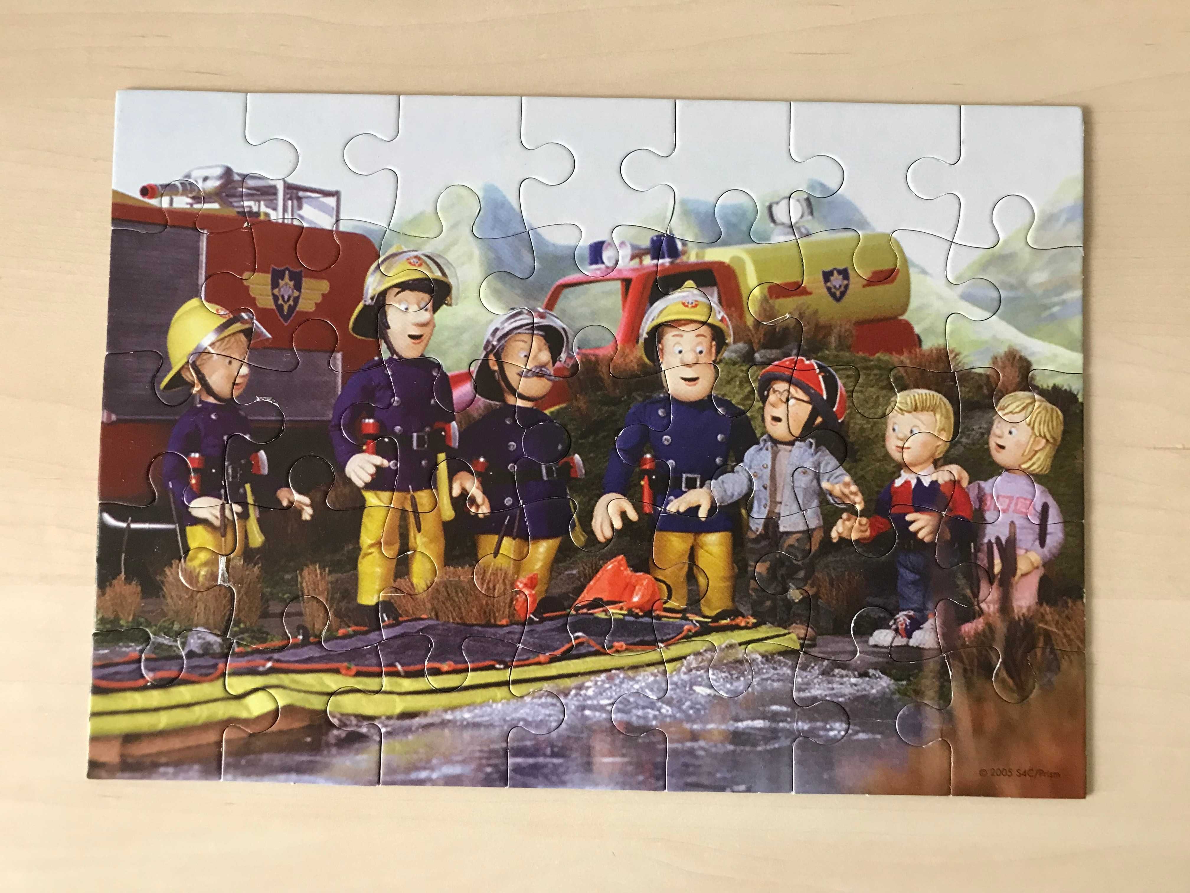 Puzzle zestaw - Samochody i Strażak Sam - 3 sztuki