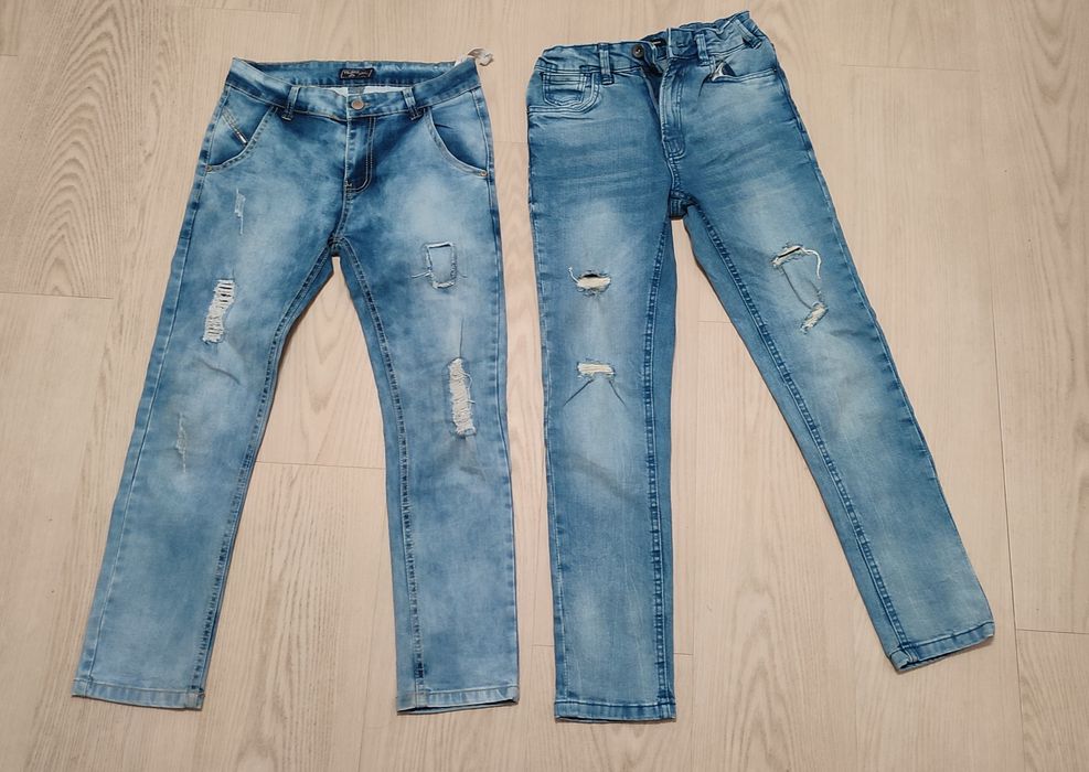 Jeansy spodnie chłopięce 134/140