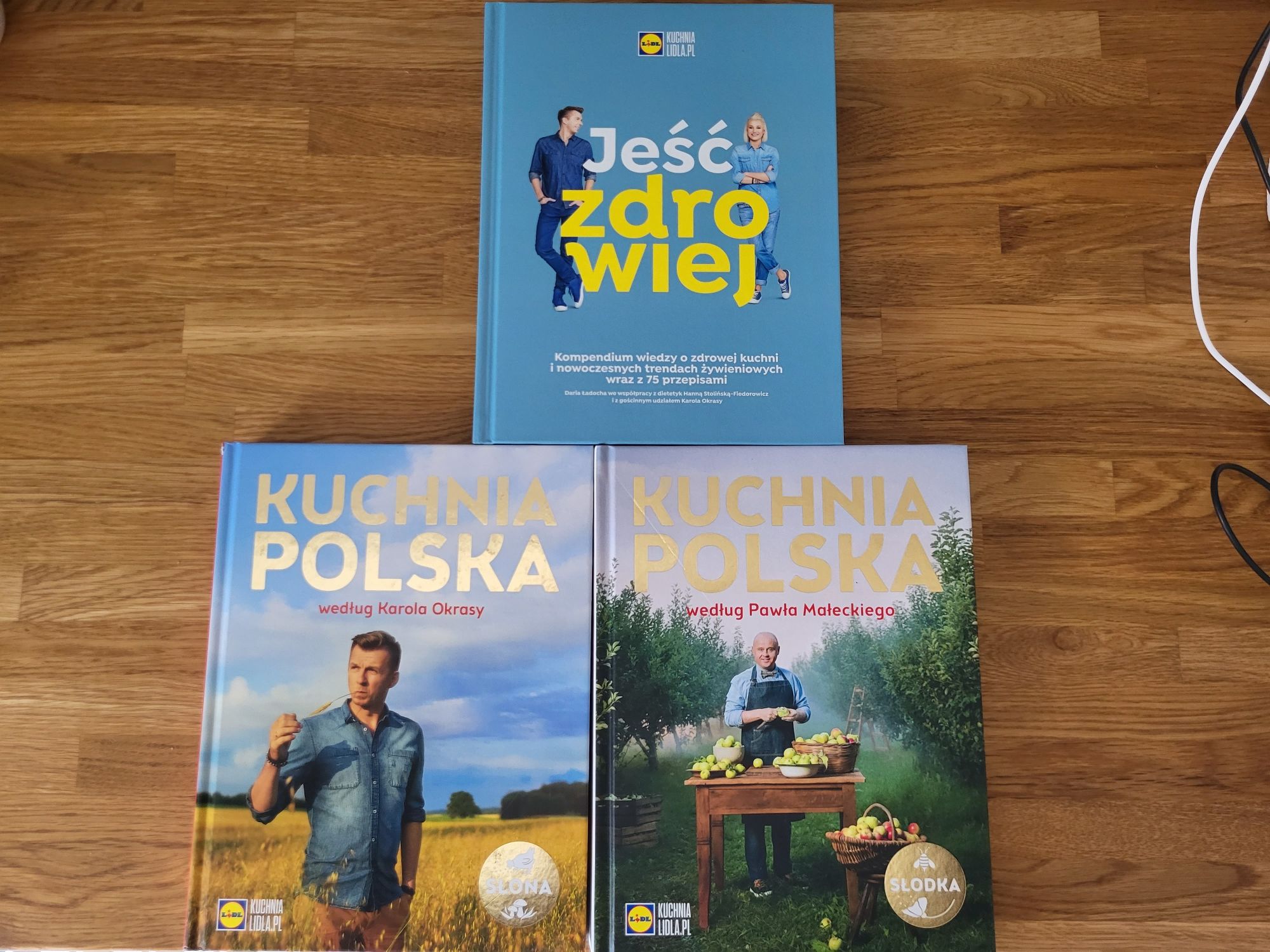 3x Książka Kuchnia Polska Lidl Jeść zdrowiej Karol Okrasa Paweł Małeck