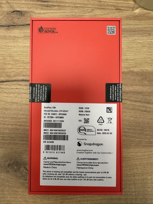 Смартфон OnePlus 13R 12/256GB Nebula Noir/Astral Trail