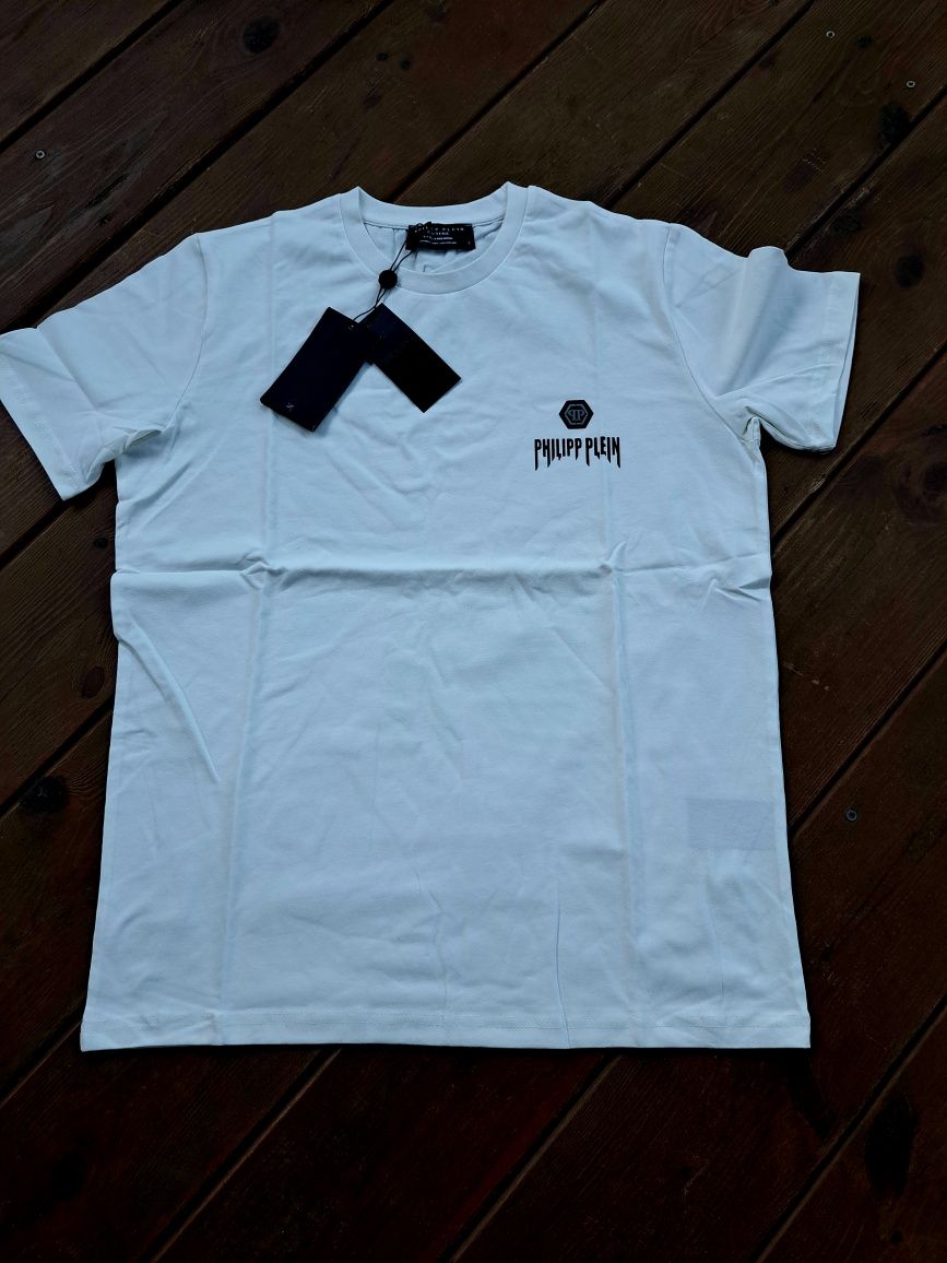 Koszulka męska t-shirt bawełniany biały Philipp PP  L nowa z metkami
