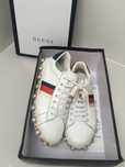 Oryginalne buty Gucci skorzane 37 biale trampki skora naturalna