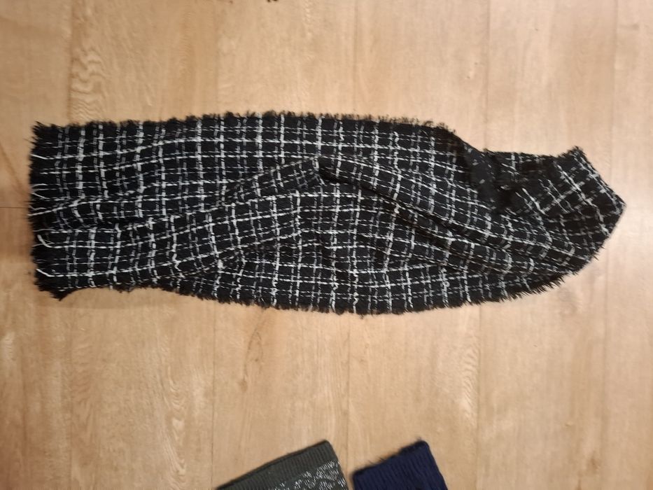 Greenpoint szal szalik czarny biały