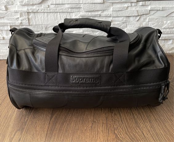 Torba Supreme Patchwork Leather Duffel Bag Black