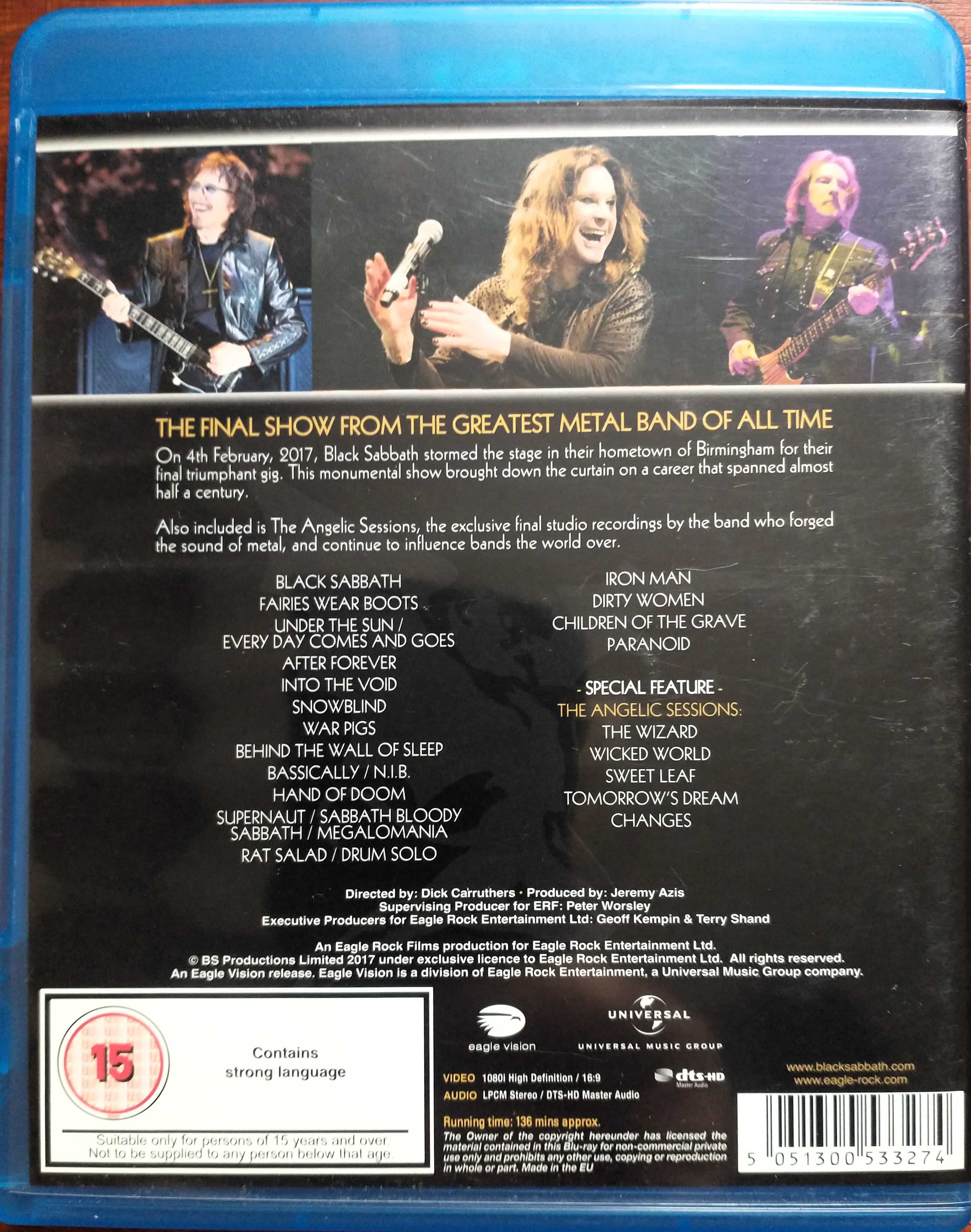 Zestaw 3 koncertów blu ray - Black Sabbath x2 , Rolling Stones