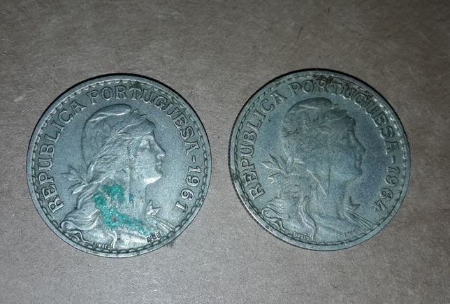 Moedas de 1$00 Escudo República Portuguesa 1961 e 1964