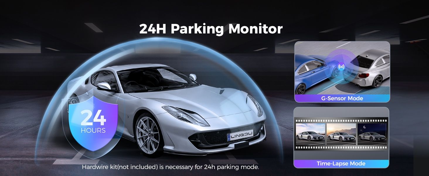 LINGDU D100 з вмонтованим GPS та Wifi відеореєстратор видеорегистратор