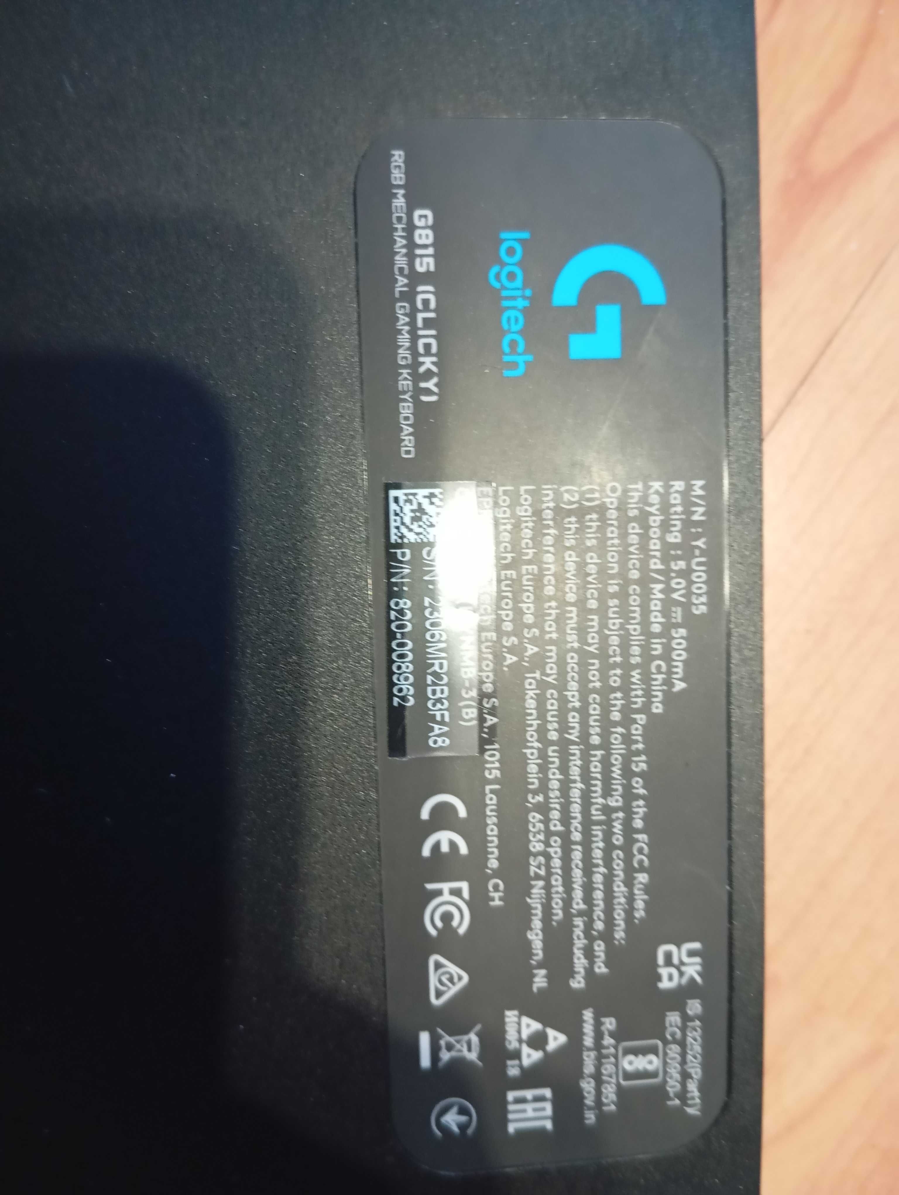 Klawiatura mechaniczna Logitech G815 Clickly