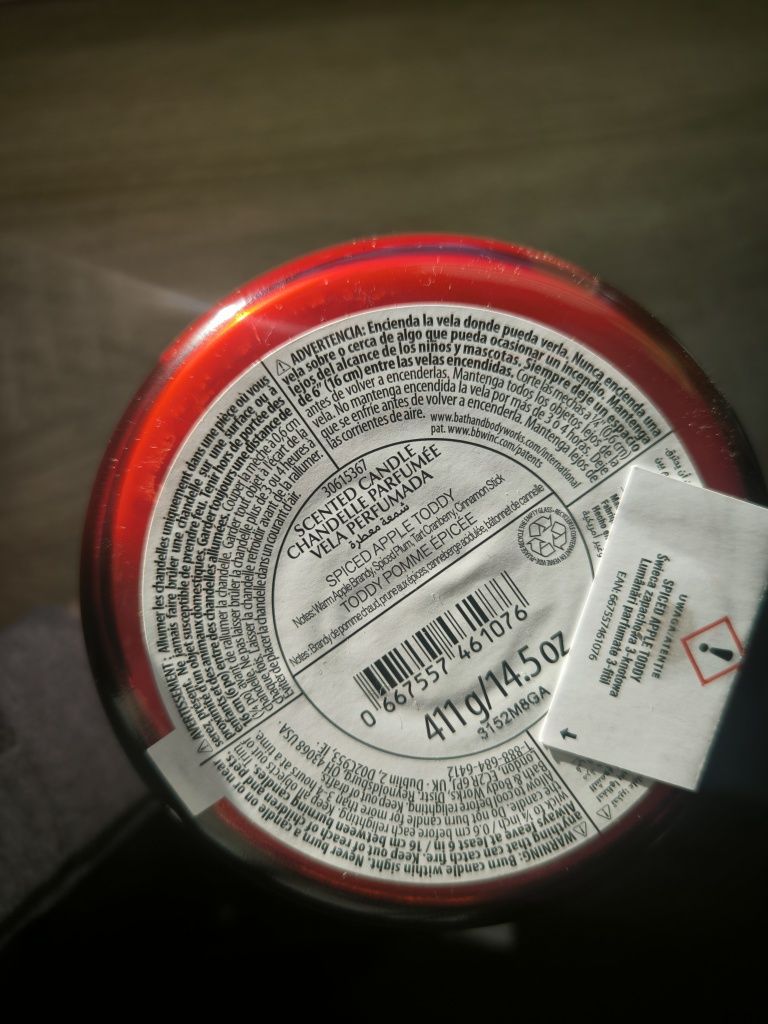 Bath and body works świeca zapachowa spiced Apple toddy nowa