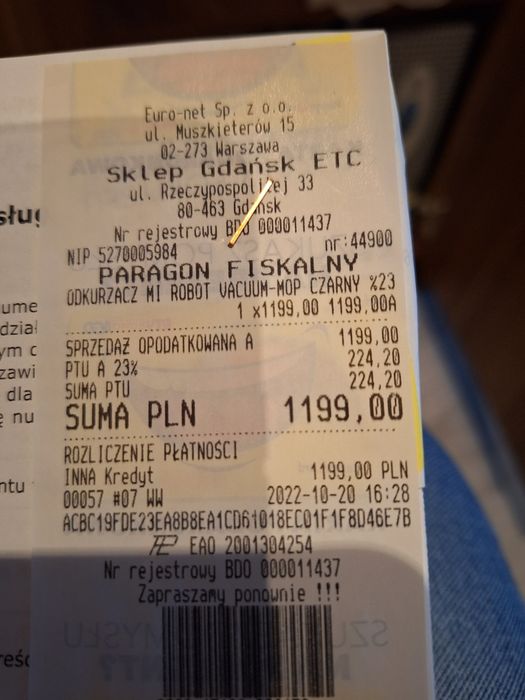 Odkurzacz Mi robot vacuum mop czarny