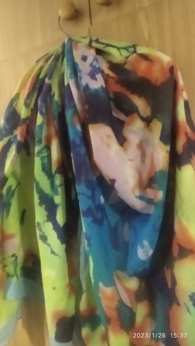 Накидка шарф (1,5*1,0)м яскрава тканина  палантін полотняна великий р-