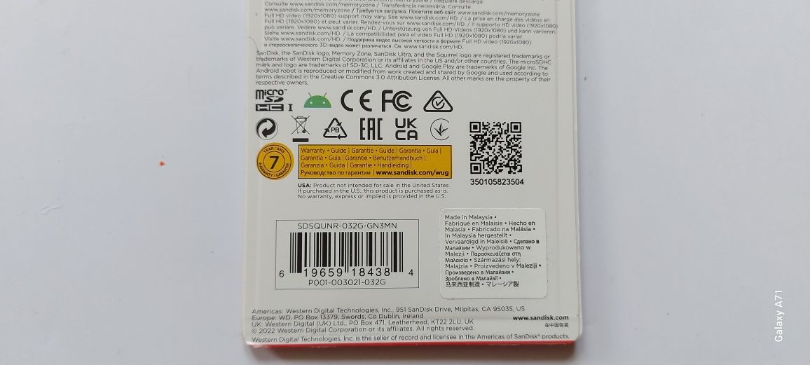 NOWA Karta pamięci SANDISK Ultra microSDHC 32GB