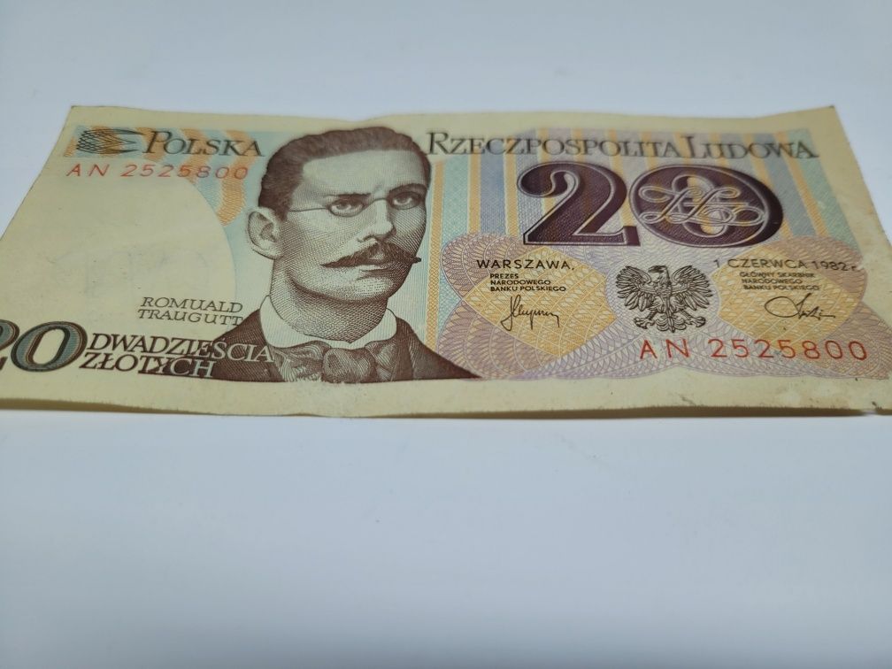 Banknot 20 zł. 1982 r.