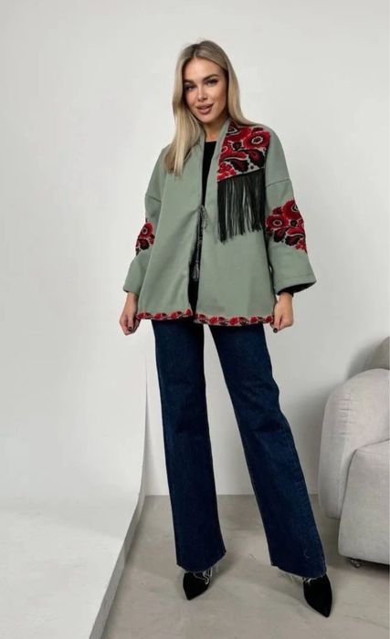 Жакет вишиванка, кашемір.