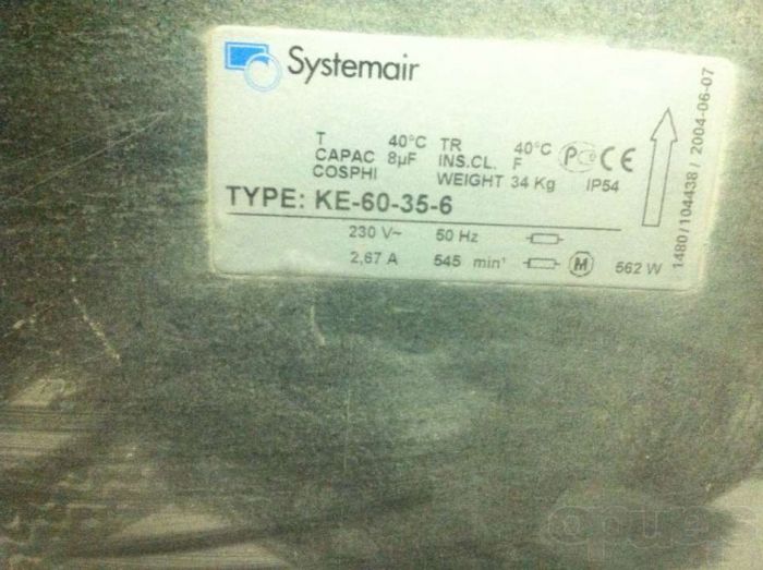 Вентилятор-канальный-Systemair KE 60-35-6-новый(без эксплуатации).На-2