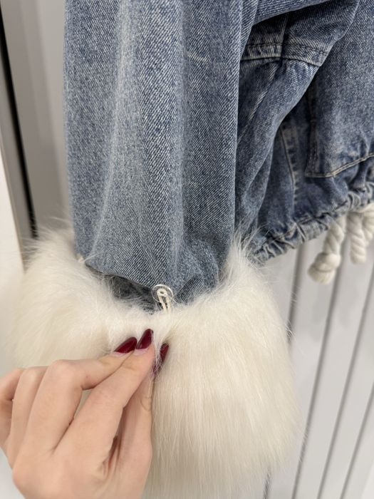 Джинсовая куртка с мехом женская куртка зимняя жіноча куртка