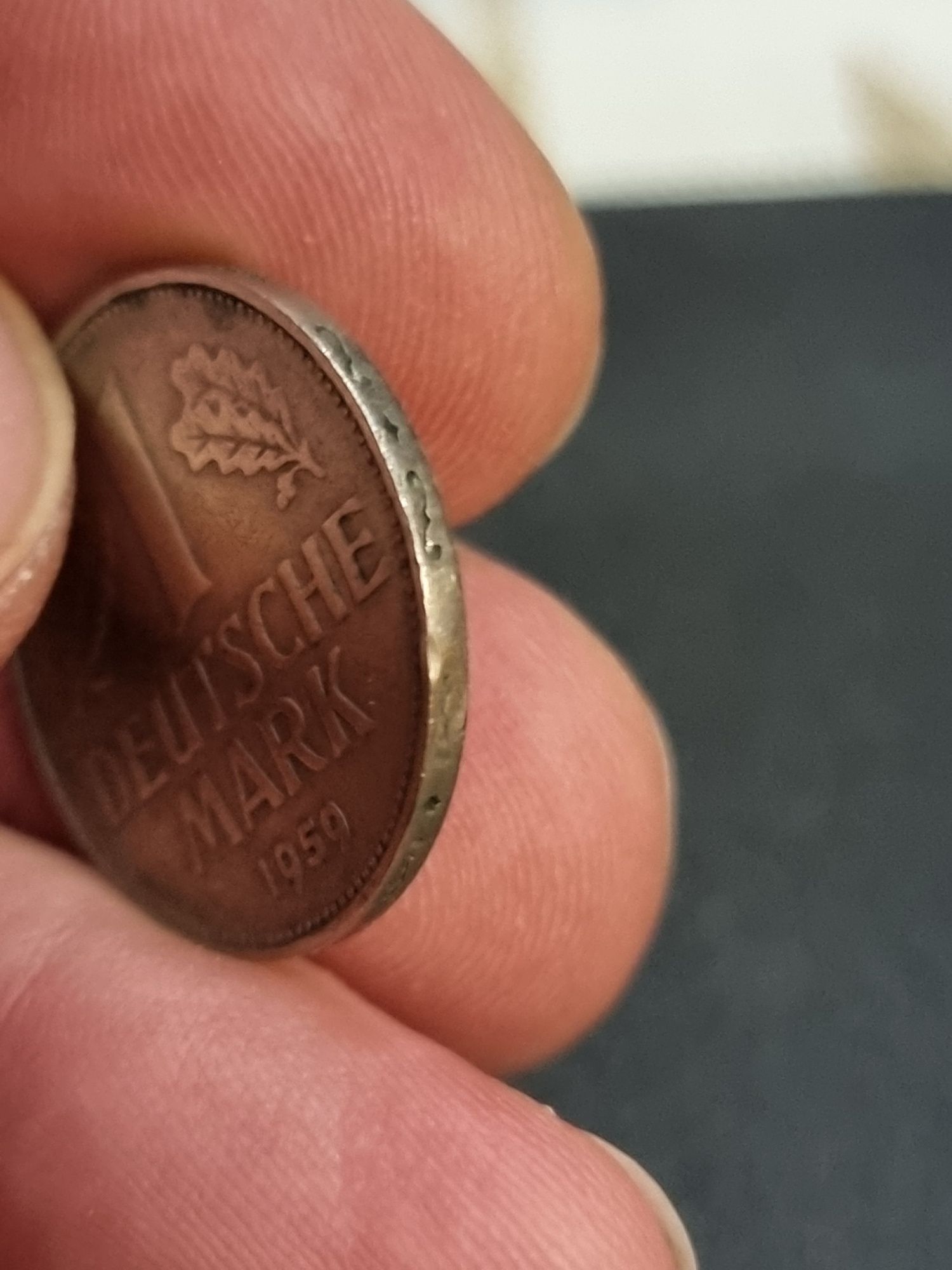 Moneta 1 deutsche mark 1959 rok.