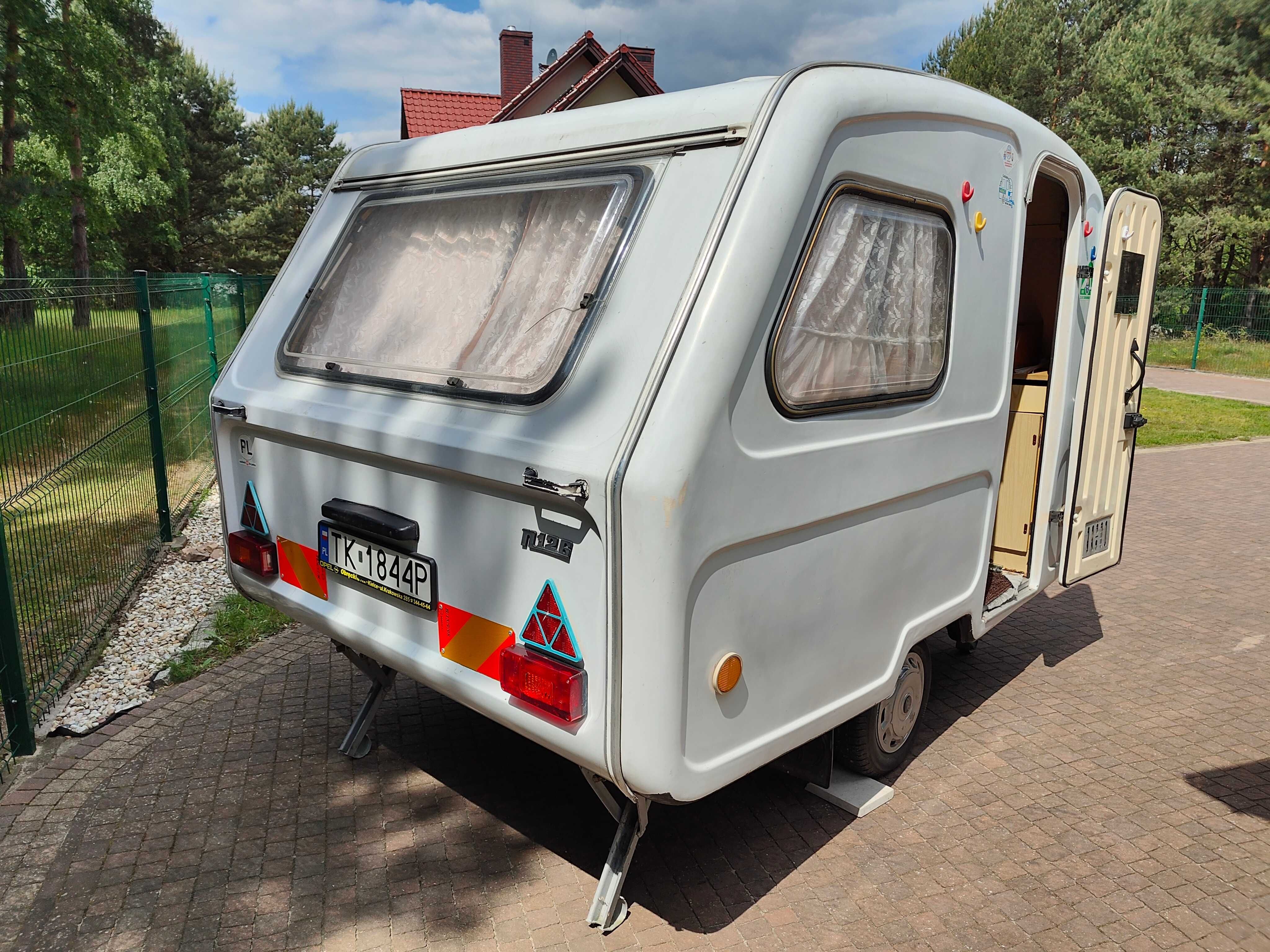 Przyczepa kempingowa Niewiadów N126E, 1986 r. Stan bardzo dobry.