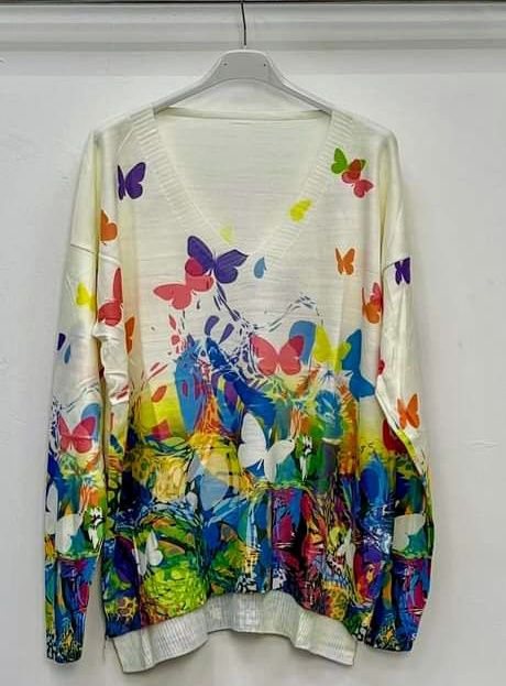 Wiosenny cienki sweterek oversize'owy