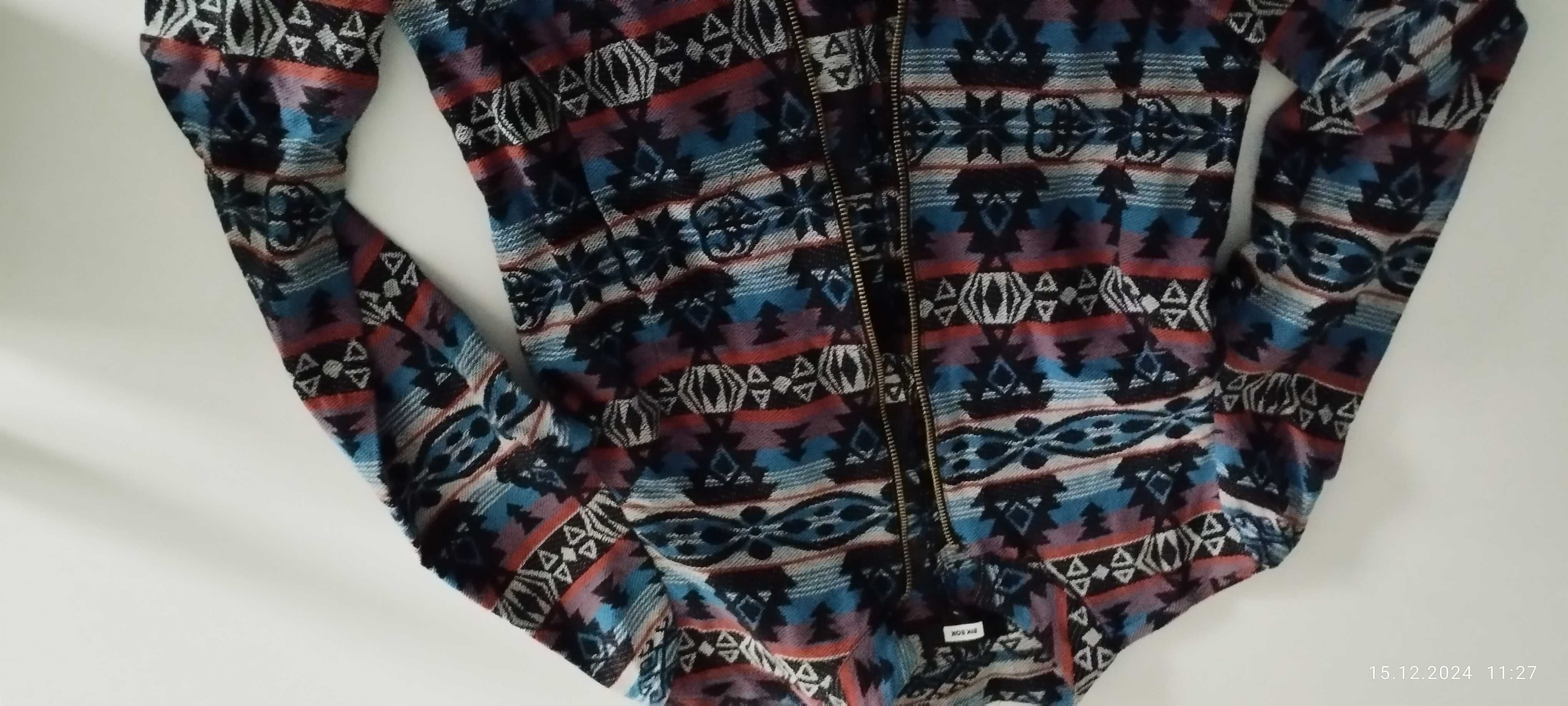 Narzutki kurtka jeansowa H&M/ żakiet H&M/żakiet etno XS