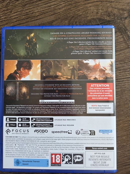 Gra a plague tale collection PS5