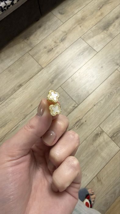 Сережки з позолотою