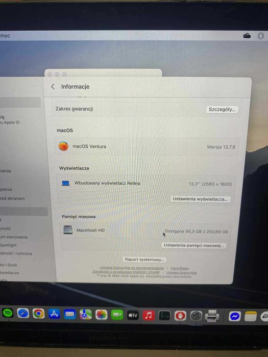 Sprzedam używanego laptopa MacBook Pro 13 2017