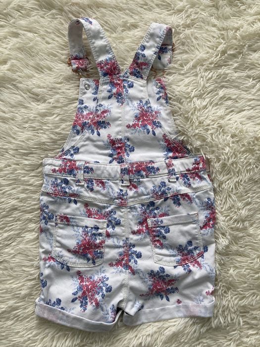 Spodenki na szelkach jeans 98