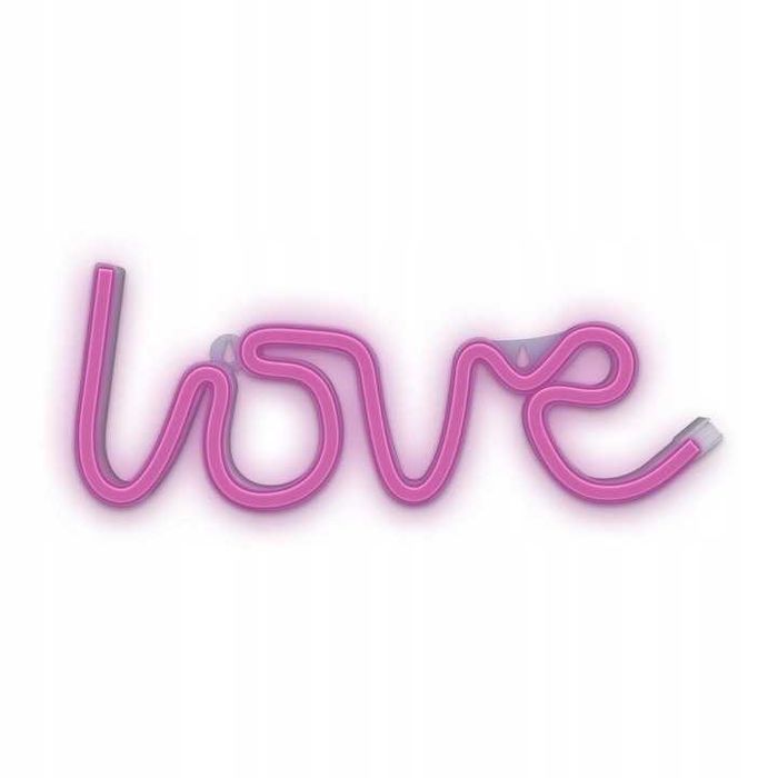 Neon LED Love Lampka Ścienna USB Na Baterie Dekoracja Pokoju