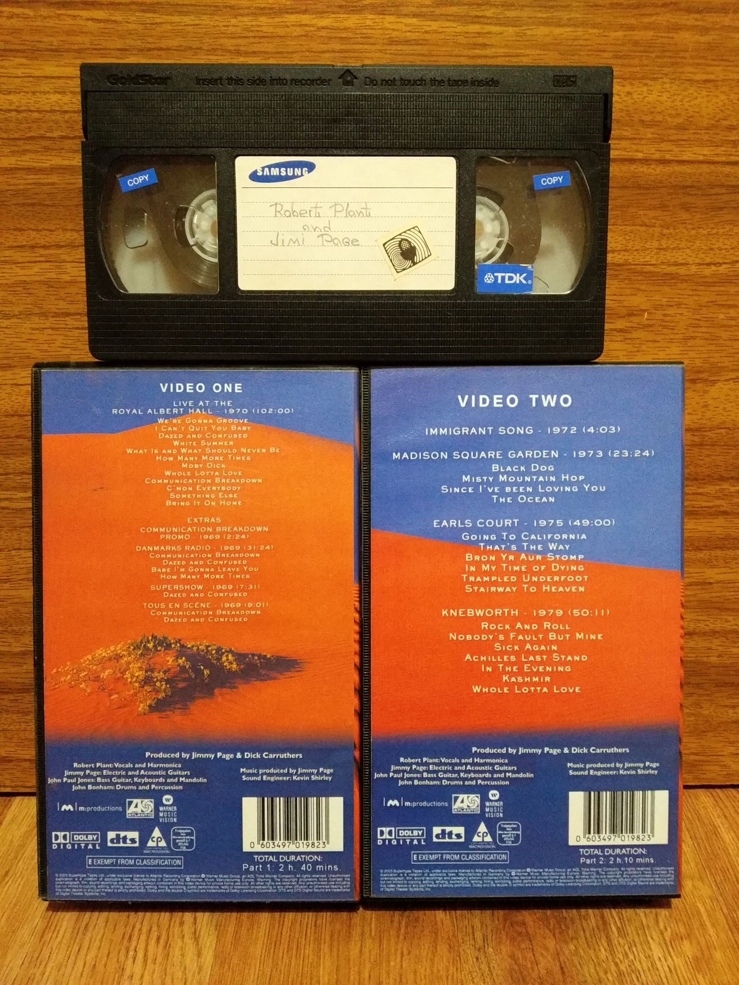 Led Zeppelin 2 коллекционных видеокассеты + бонус