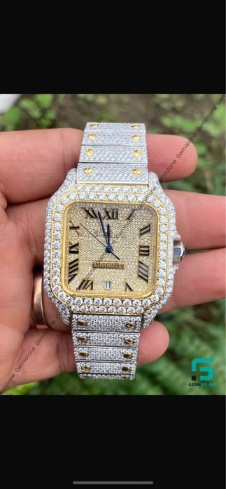 Cartier Santos iced out