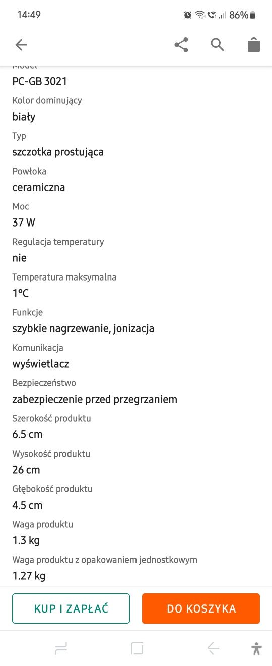 Szczotka prostujaca