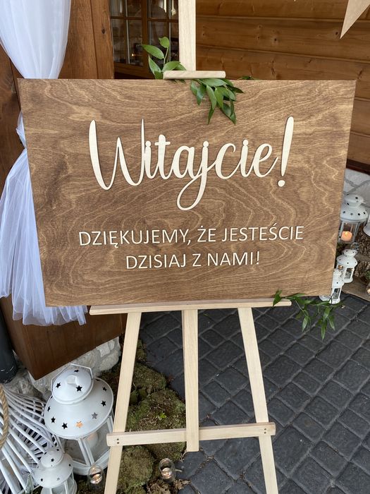 Tablica powitalna różne wzory na wesele boho rustykalna ozdoby