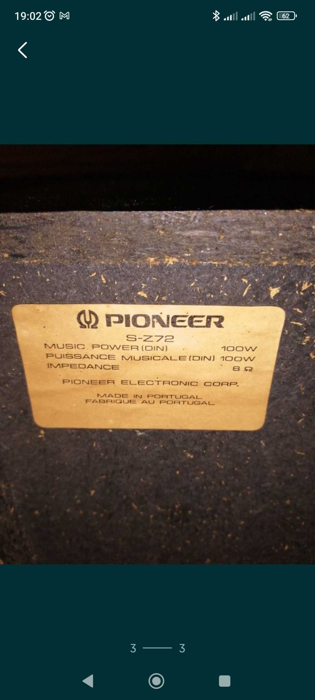 Colunas Pioneer S-Z72