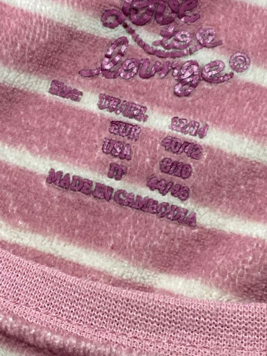 Велюрова жіноча піжама в полоску L/XL комплект кофта-штани для дому