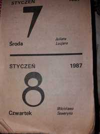 Kalendarzyk z PRL 1987