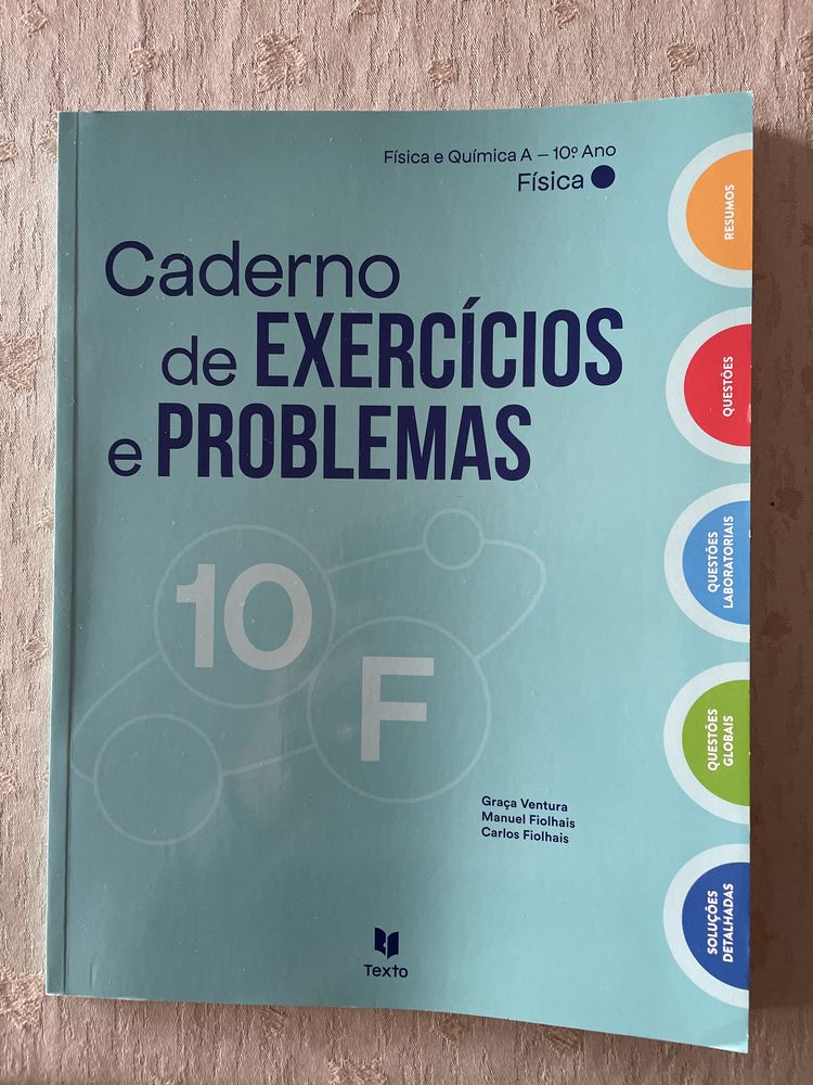 Livros de fichas 10.º ano: Matemática A; FQ; e Biologia  (novo)