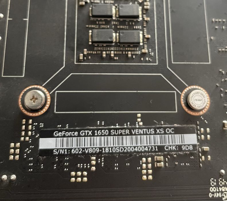 Msi geforce gtx 1650 super Ventus xs oc