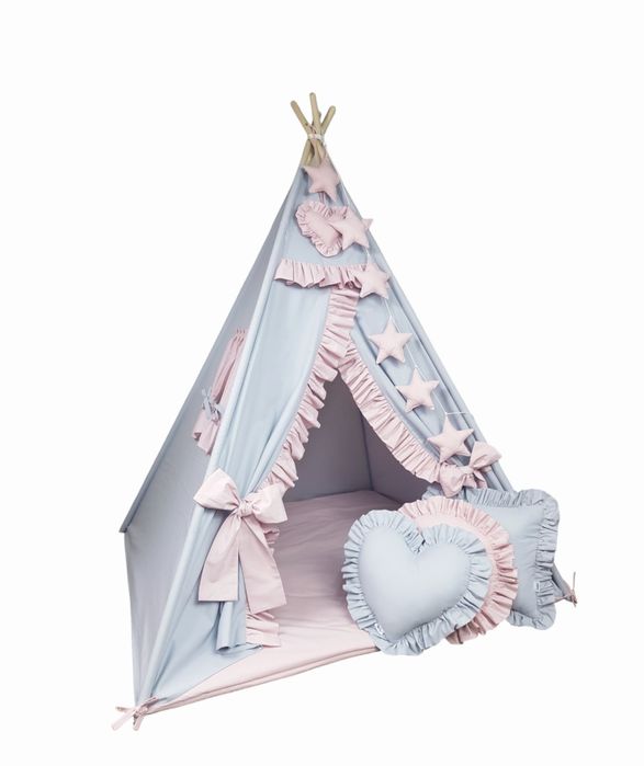 Namiot, tipi, wigwam, domek VITKAME - SZARY/BRUDNY RÓŻ