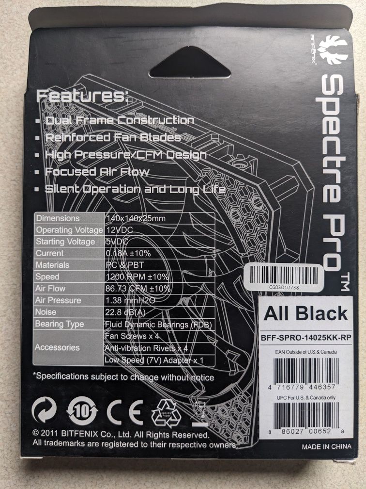 Wentylator Bitfenix Spectre Pro