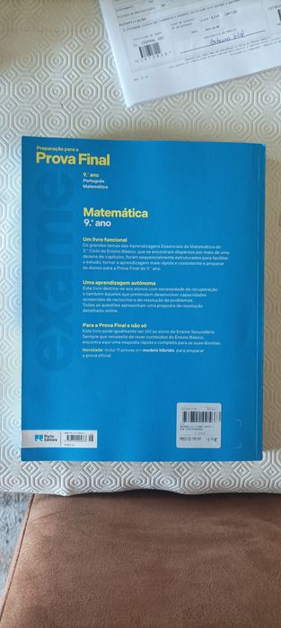 Livro preparação para a Prova Final Matemática 9°ano