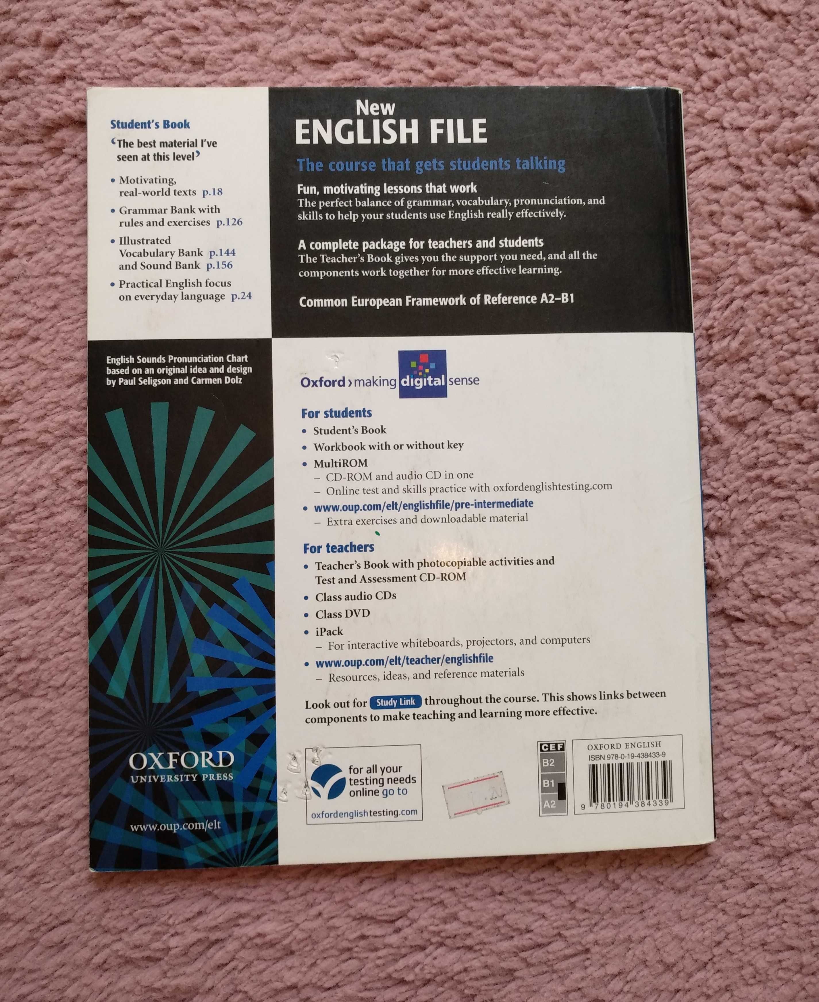 New English File Pre-intermediate książka płyta uzupełnione ćwiczenia