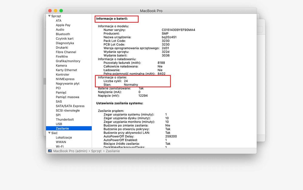 MacBook Pro 15 2015 i7 2,5 GHz/16GB/256GB, nowa bateria 25 cykli