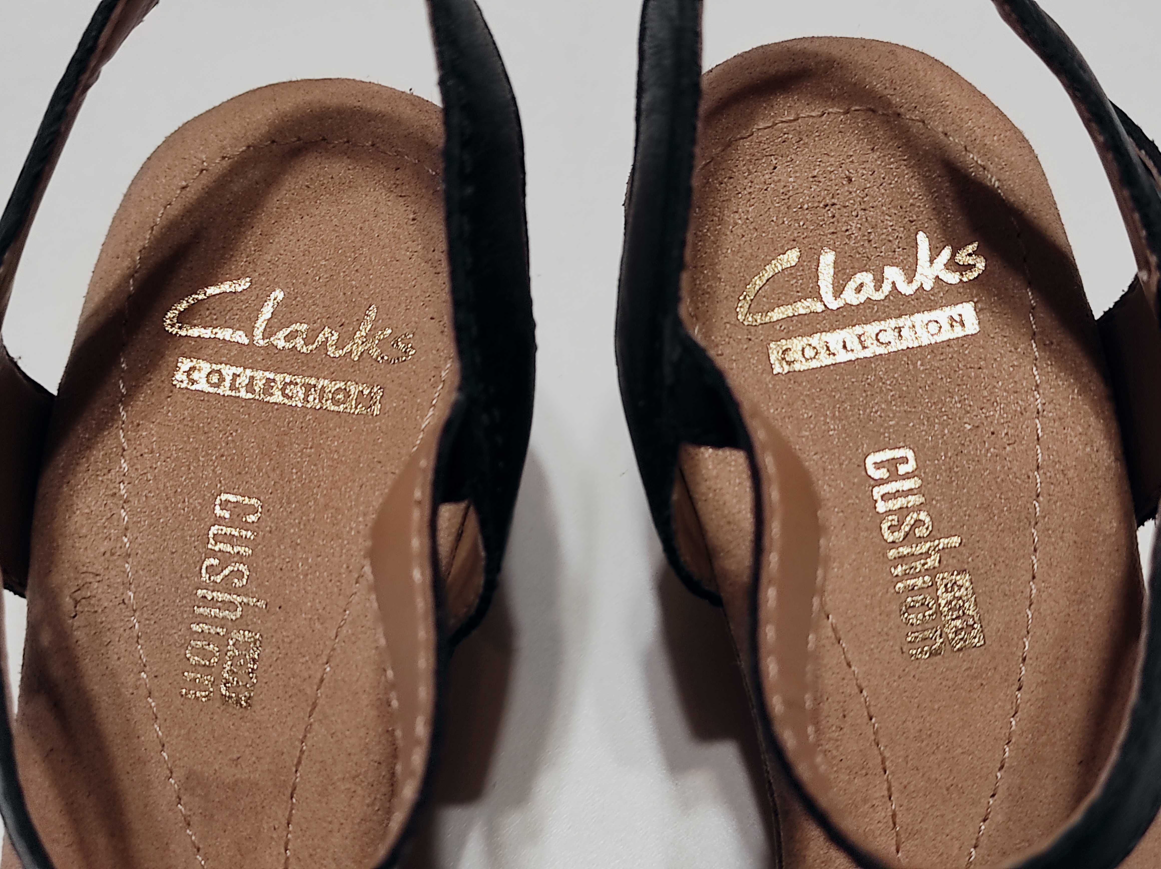 Босоніжки жіночі на платформі,Clarks soft cushion,д.у.23,5см,стан нові