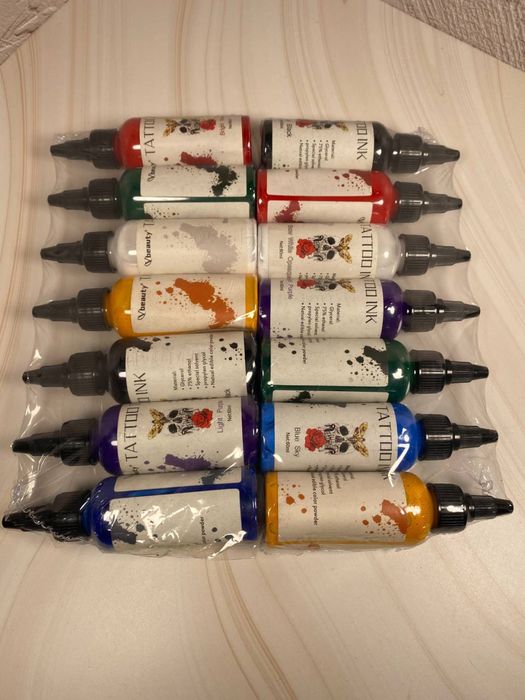 Тату фарби кольорові 60 мл. | по штучно