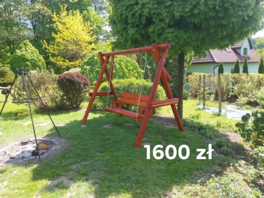Meble ogrodowe drewniane loft, stol lawki fotele pergole hustawki