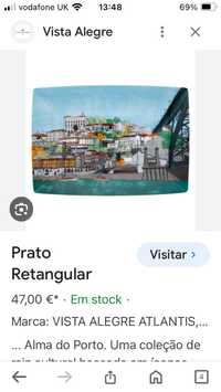 Prato retangular da Vista Alegre”Alma do Porto”