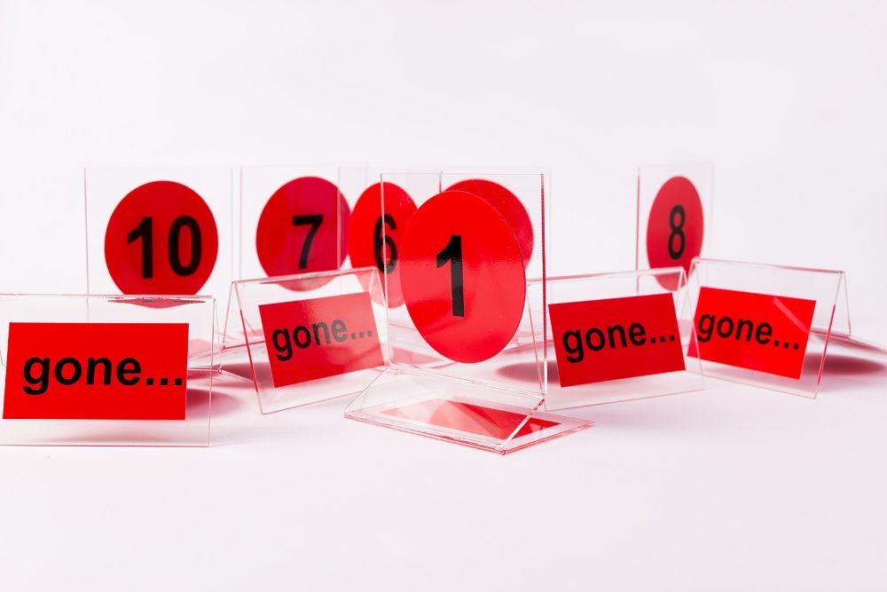 Пластикові номерки для гри в мафію