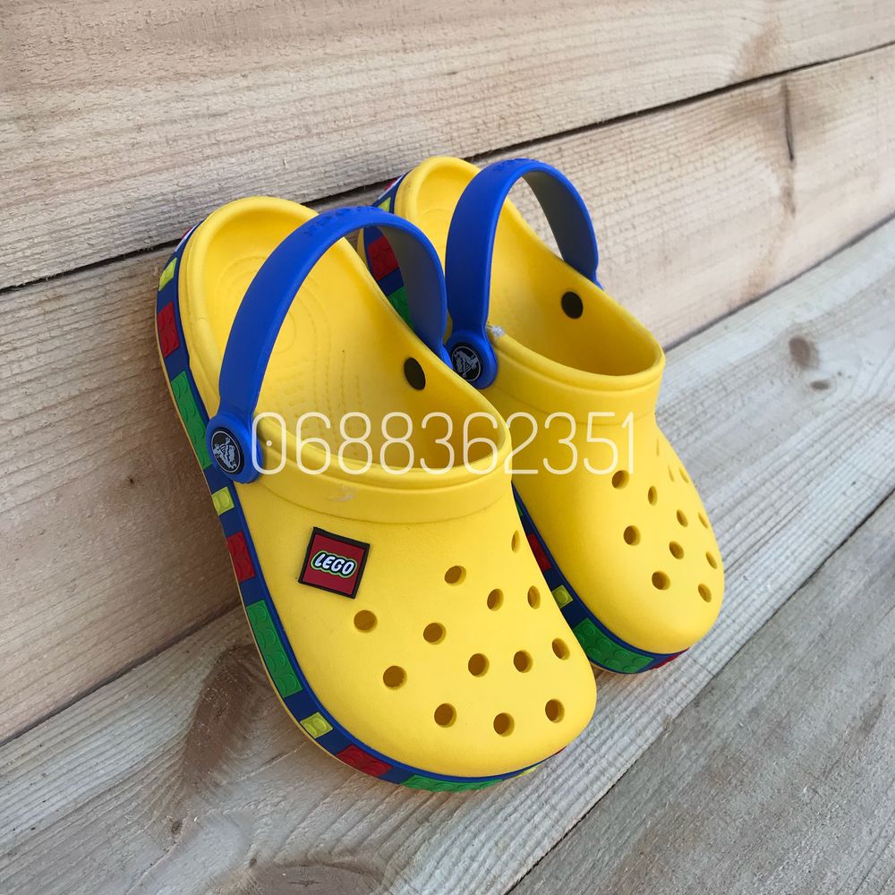 Детские Кроксы Лего Жовті Дитячі Crocs Lego Крокси для дітей